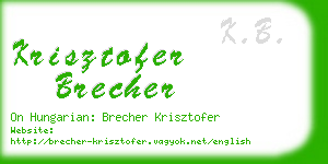 krisztofer brecher business card